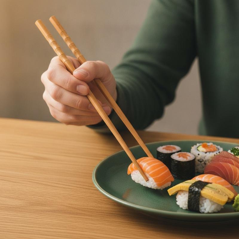 Home Cooking Asian - Novo Par de Hashis de Bambu