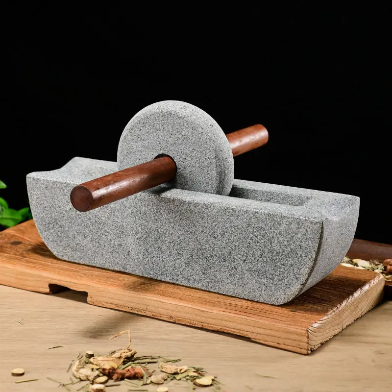Mortar Pestle Granite - Moinho de Pedra para Chá, Pilão