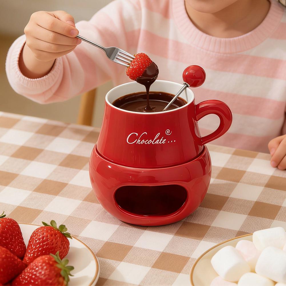 Fondue Pot Ceramic - Copo de fondue de chocolate em