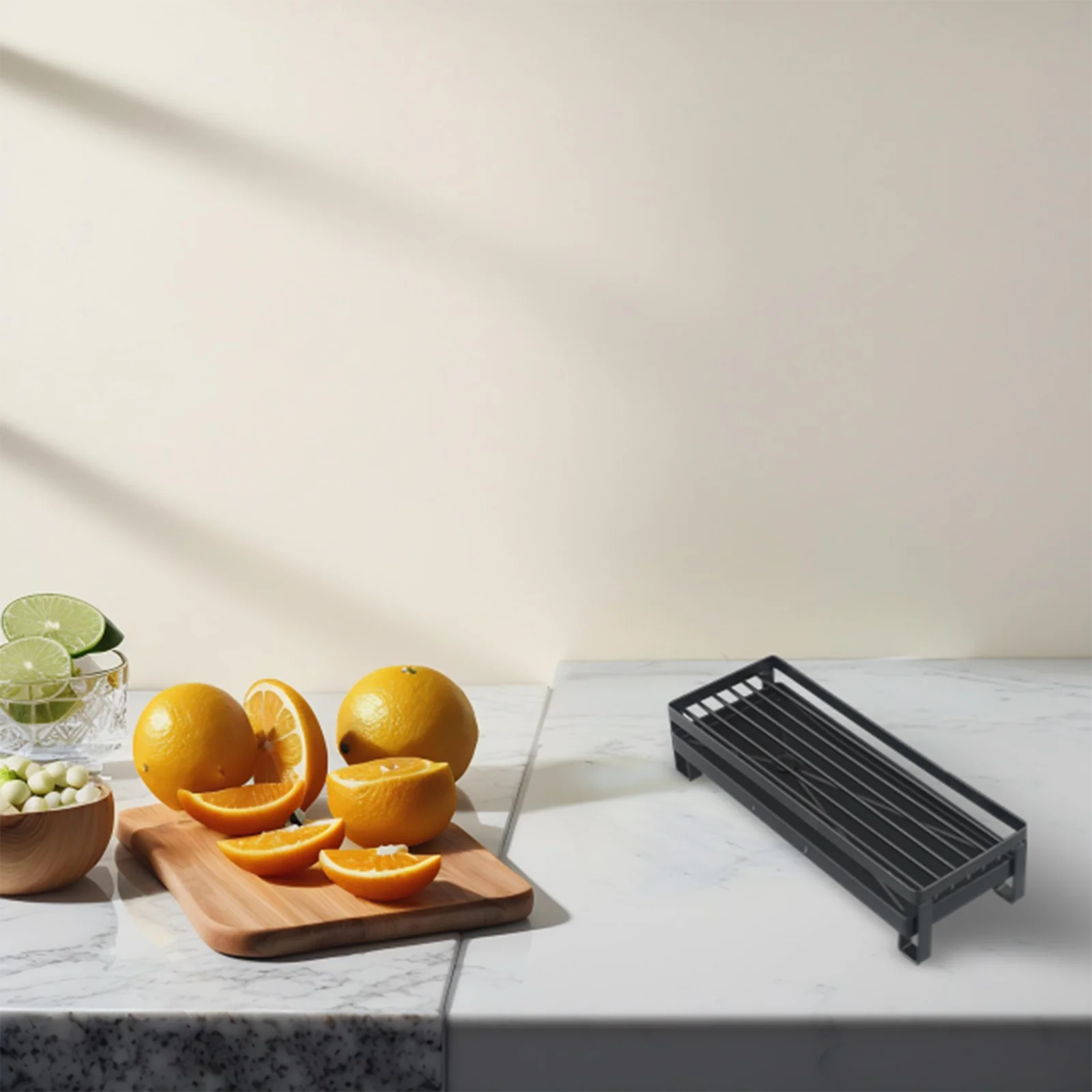 Mortar Pestle Granite - Drenagem Eficaz para Armazenamento na Cozinha,