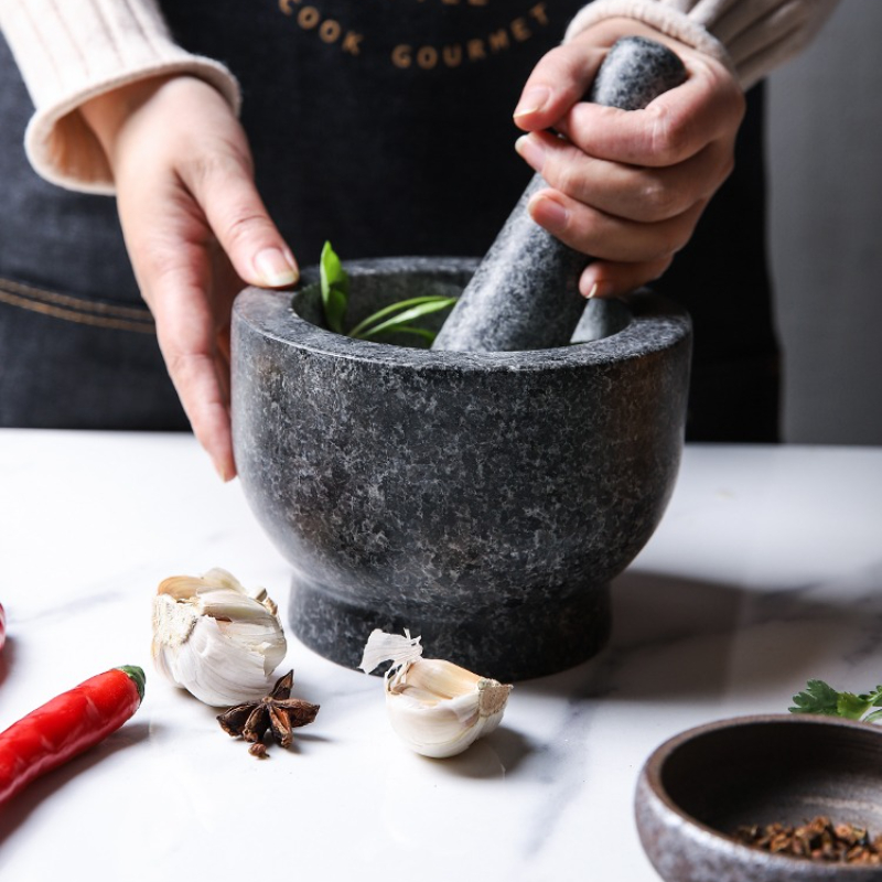 Conjunto de argamassa e pilão, - Mortar Pestle Granite avaliação e preço