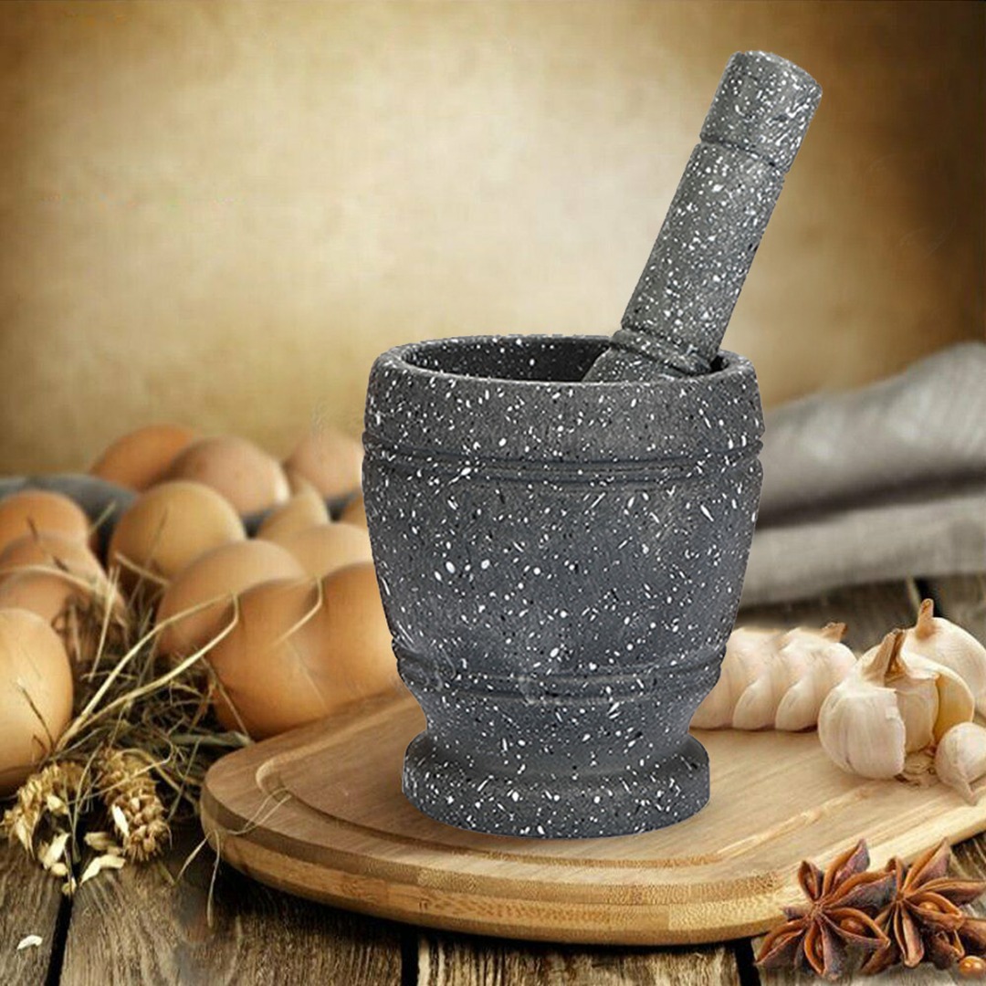 Novo conjunto de pilão de gran - Mortar Pestle Granite avaliação e preço
