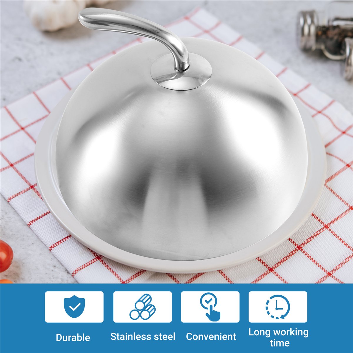1 Peça Tampa de Aço Inoxidável - Home Cooking Meal avaliação e preço