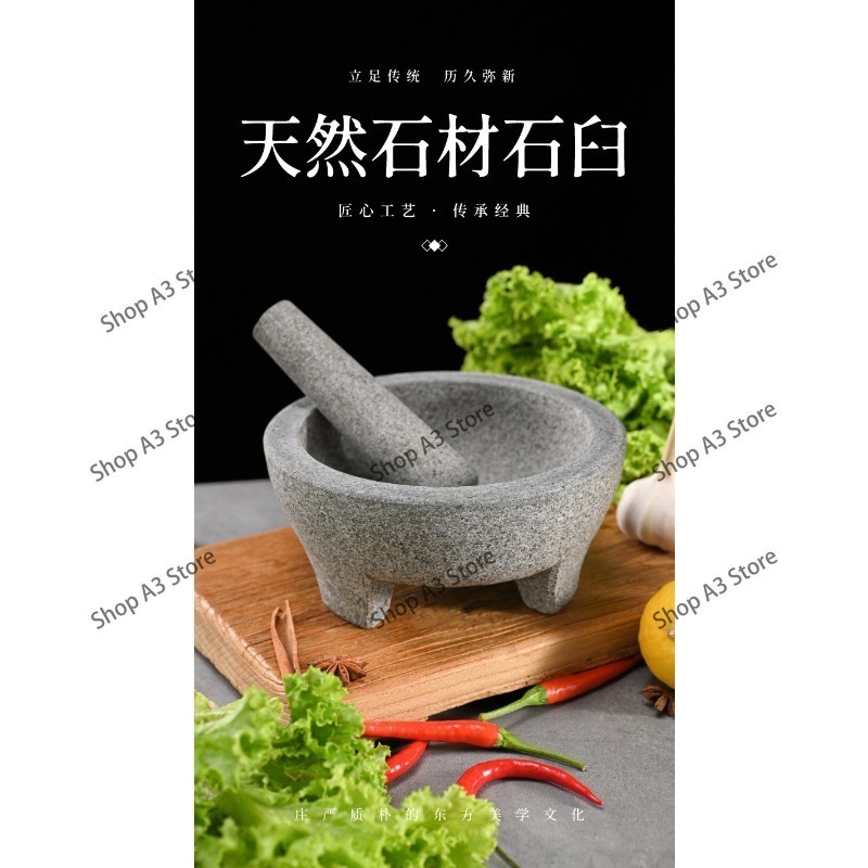 Pilão e Morteiro de Granito Na - Mortar Pestle Granite avaliação e preço