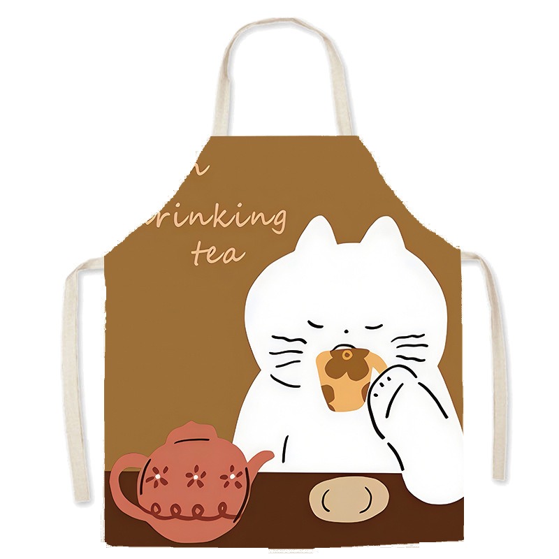 Avental estampado com gato bra - Home Cooking For Cats avaliação e preço