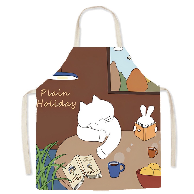 Avental estampado com gato bra - Home Cooking For Cats avaliação e preço