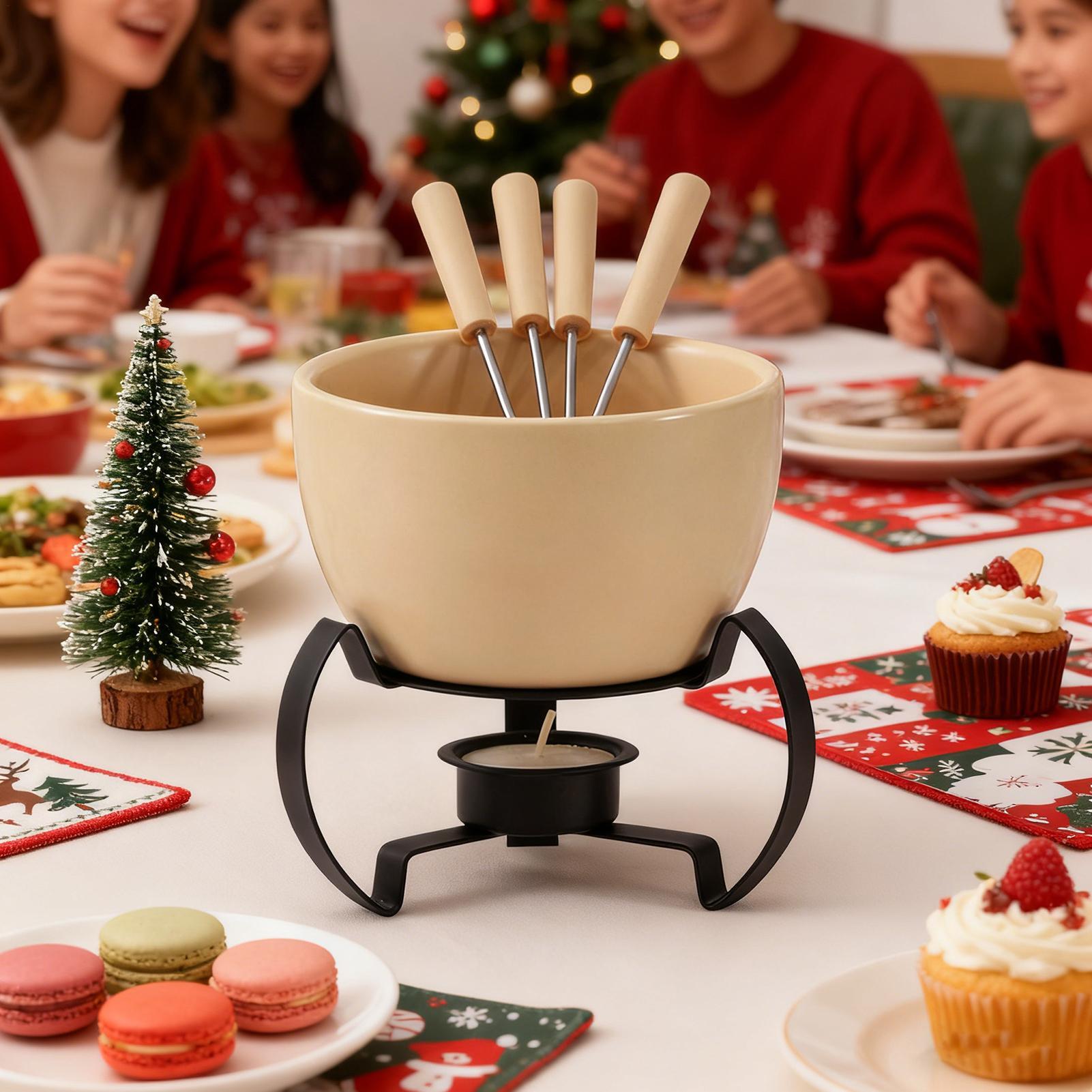 Conjunto de mini canecas de fo - Fondue Pot Ceramic avaliação e preço