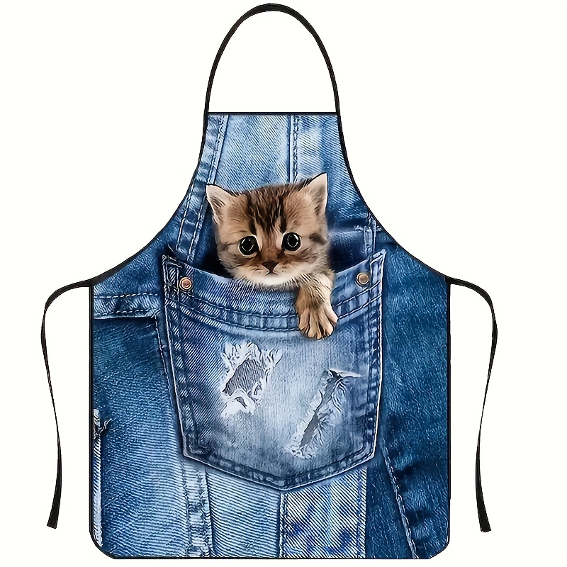 1pc bonito denim azul bolso ga - Home Cooking For Cats avaliação e preço