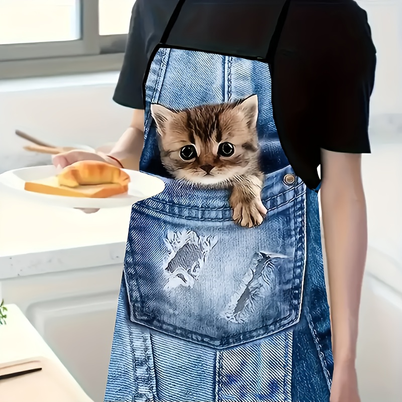 1pc bonito denim azul bolso ga - Home Cooking For Cats avaliação e preço