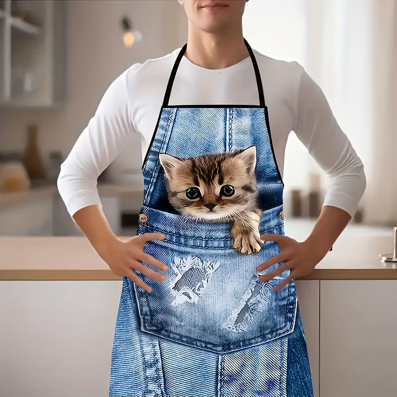 1pc bonito denim azul bolso ga - Home Cooking For Cats avaliação e preço