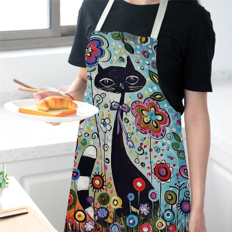 Flor cozinha avental bonito ga - Home Cooking For Cats avaliação e preço