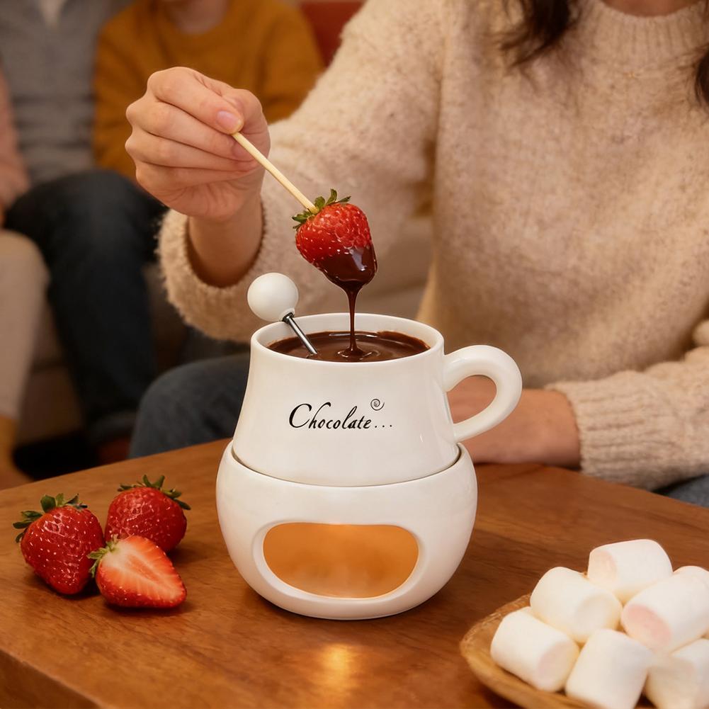 Copo de fondue de chocolate em - Fondue Pot Ceramic avaliação e preço