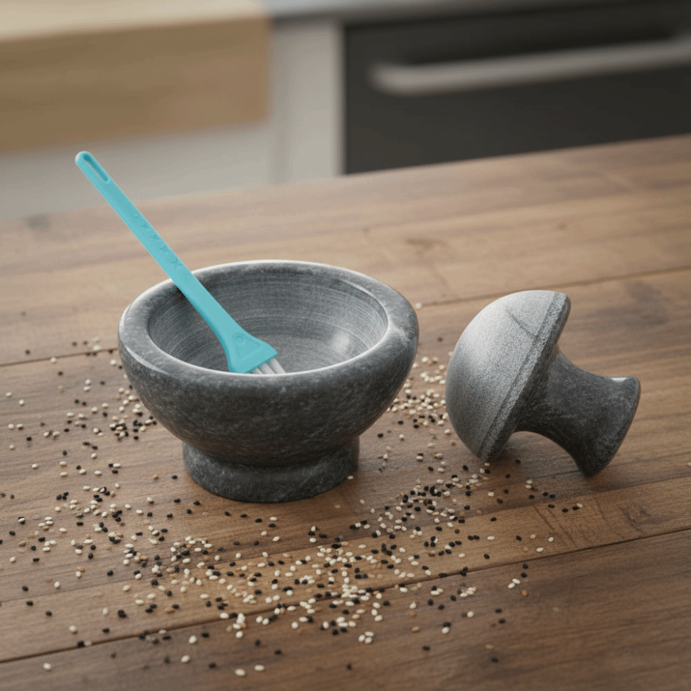 Prensa de alho manual, argamas - Mortar Pestle Granite avaliação e preço