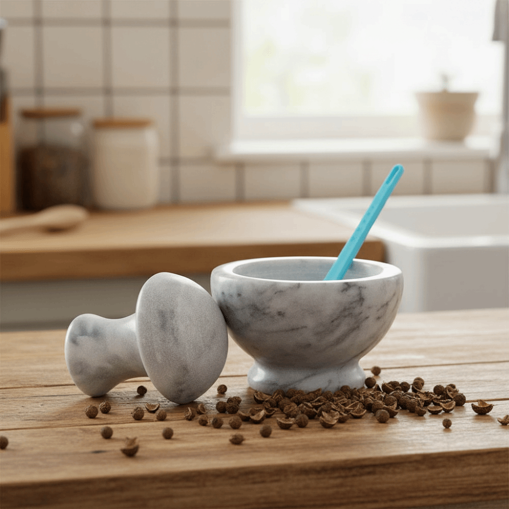Prensa de alho manual, argamas - Mortar Pestle Granite avaliação e preço