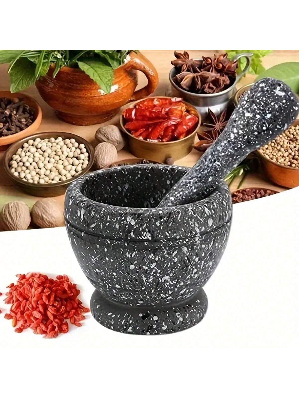 Prensa de alho com textura de  - Mortar Pestle Granite avaliação e preço
