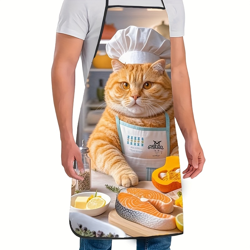 1 Avental de Gato Laranja Dive - Home Cooking For Cats avaliação e preço