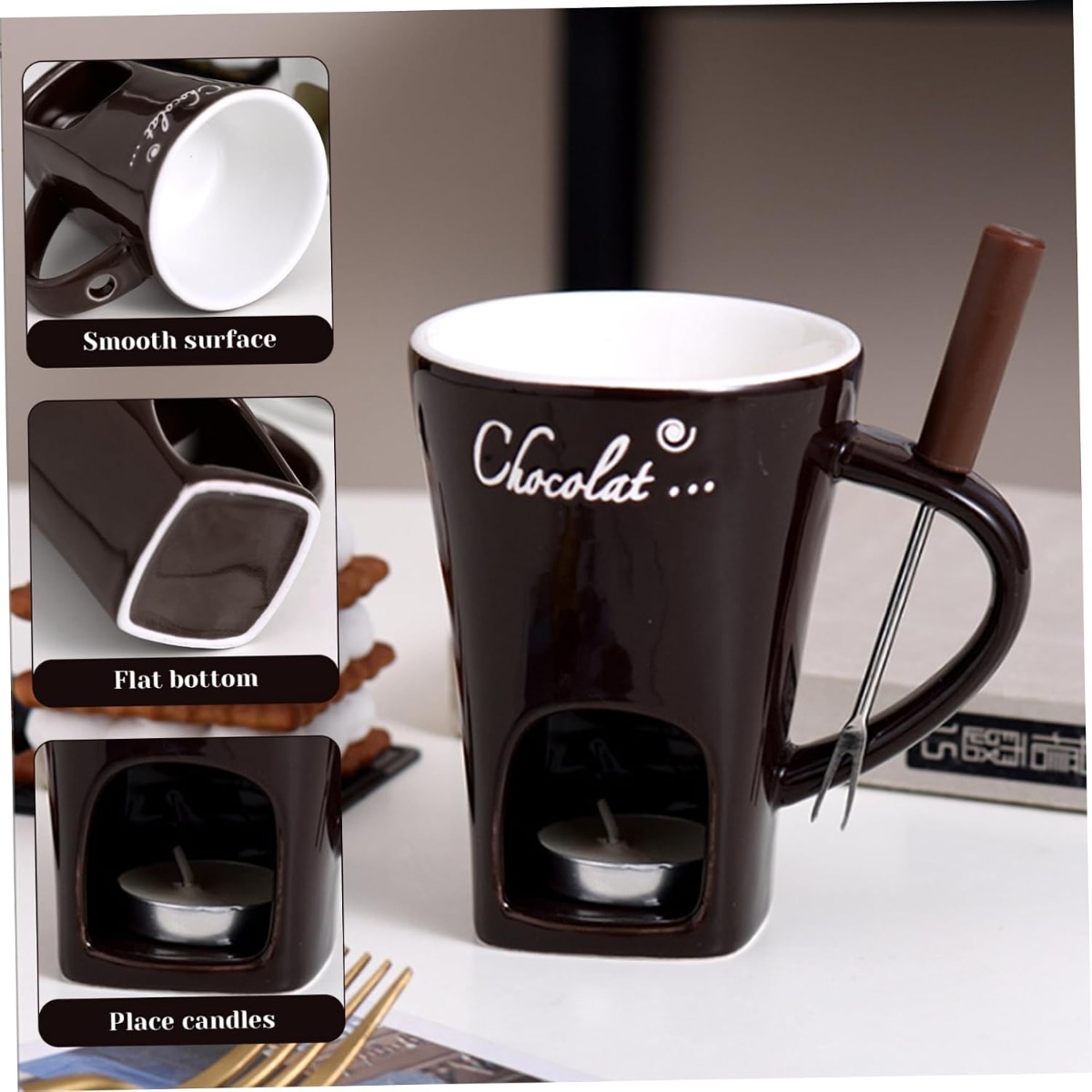 Caneca de Fondue de Chocolate  - Fondue Pot Ceramic avaliação e preço