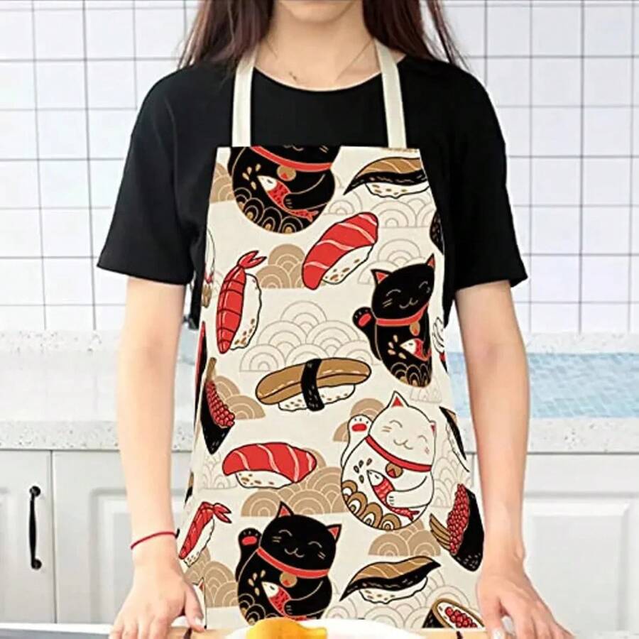 Avental de Cozinha com Estampa - Home Cooking For Cats avaliação e preço