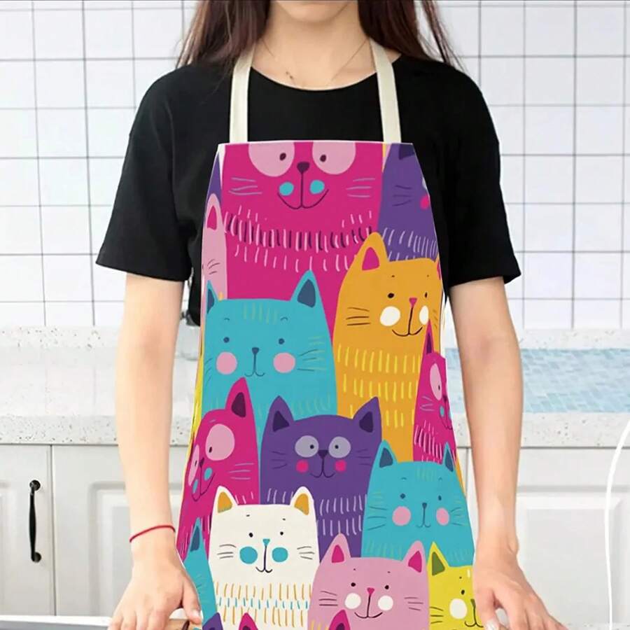 Avental de Cozinha com Estampa - Home Cooking For Cats avaliação e preço