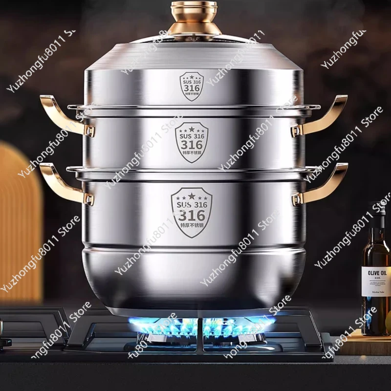 Panela a vapor de aço inoxidáv - Home Cooking Appliances avaliação e preço