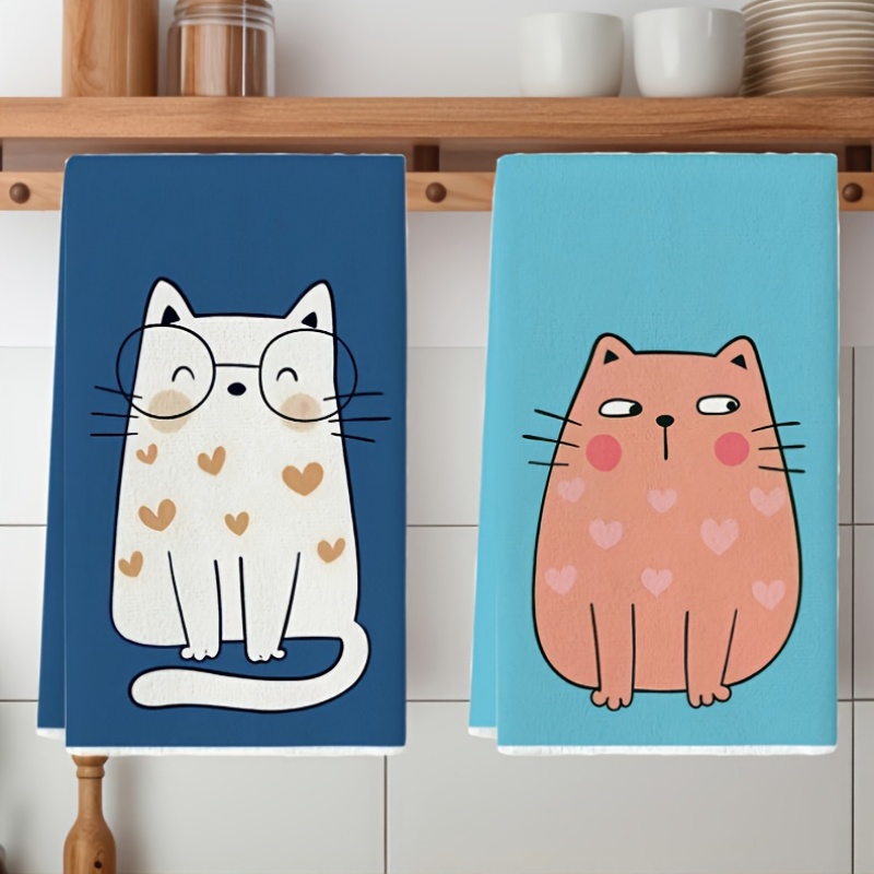 Conjunto de 6 Panos de Cozinha - Home Cooking For Cats avaliação e preço
