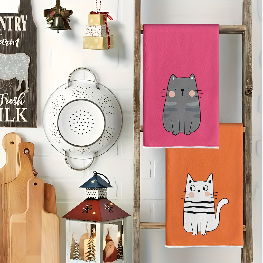 Conjunto de 6 Panos de Cozinha - Home Cooking For Cats avaliação e preço