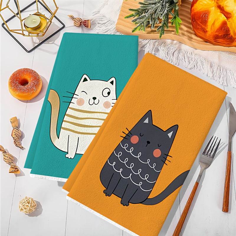 Conjunto de 6 Panos de Cozinha - Home Cooking For Cats avaliação e preço